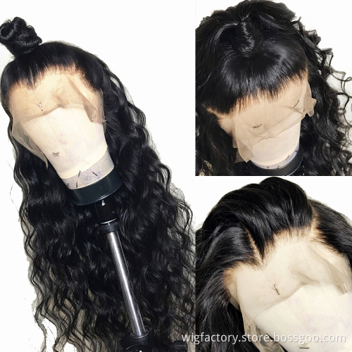 Factory wholesale virgin vendors lace front wig,100% human hair wig, 180% density peruvian lace front wigs natural curly